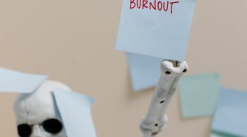 sticky note on a skeleton
