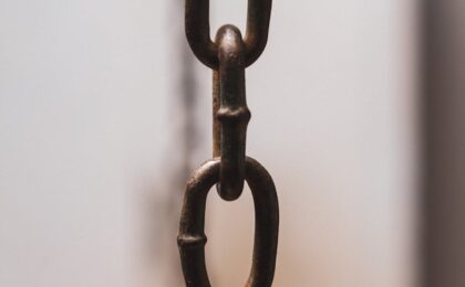 photo of steel chains