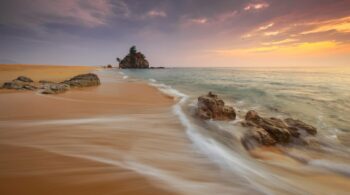 beach during golden hour